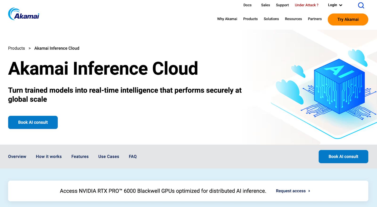 Akamai Inference Cloud homepage